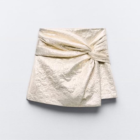 ZARA KNOTTED QUILTED SKORT - Picture 10 of 15